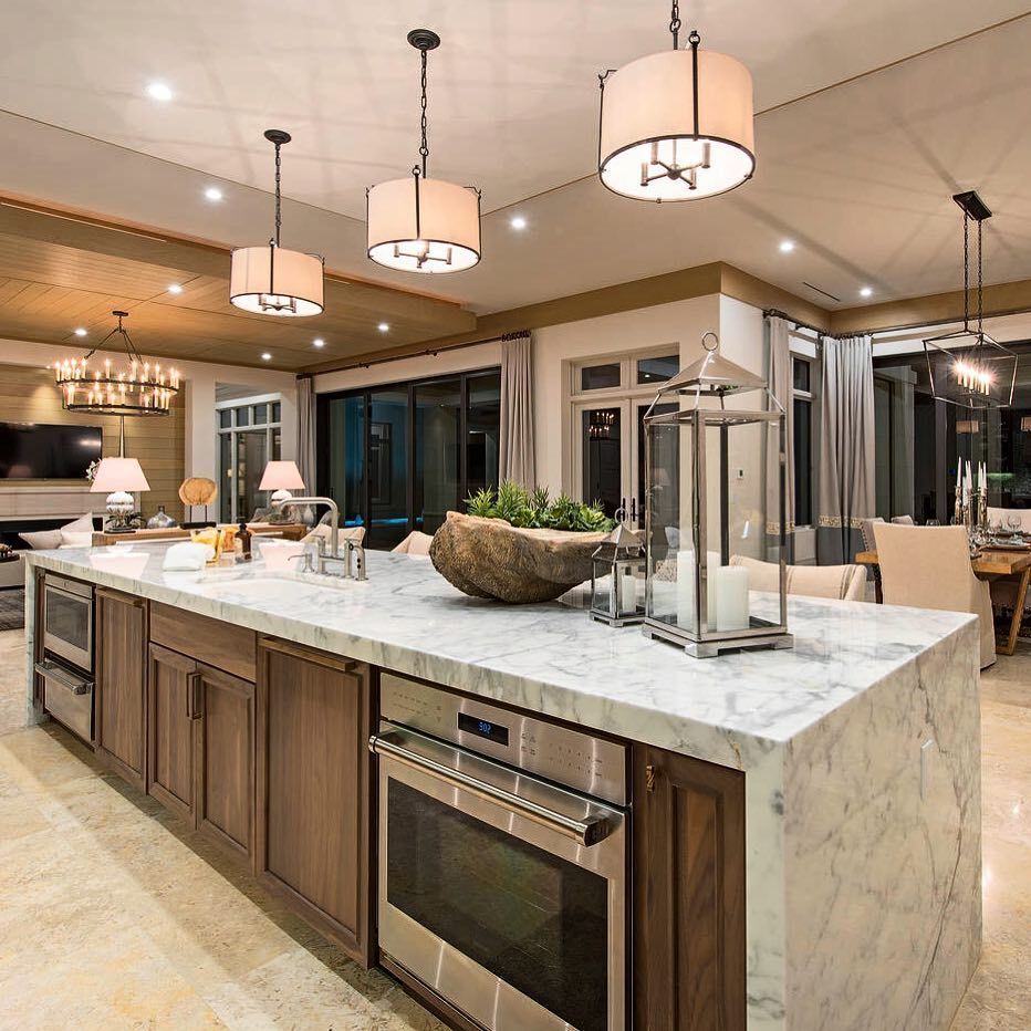 Granite kitchen island
